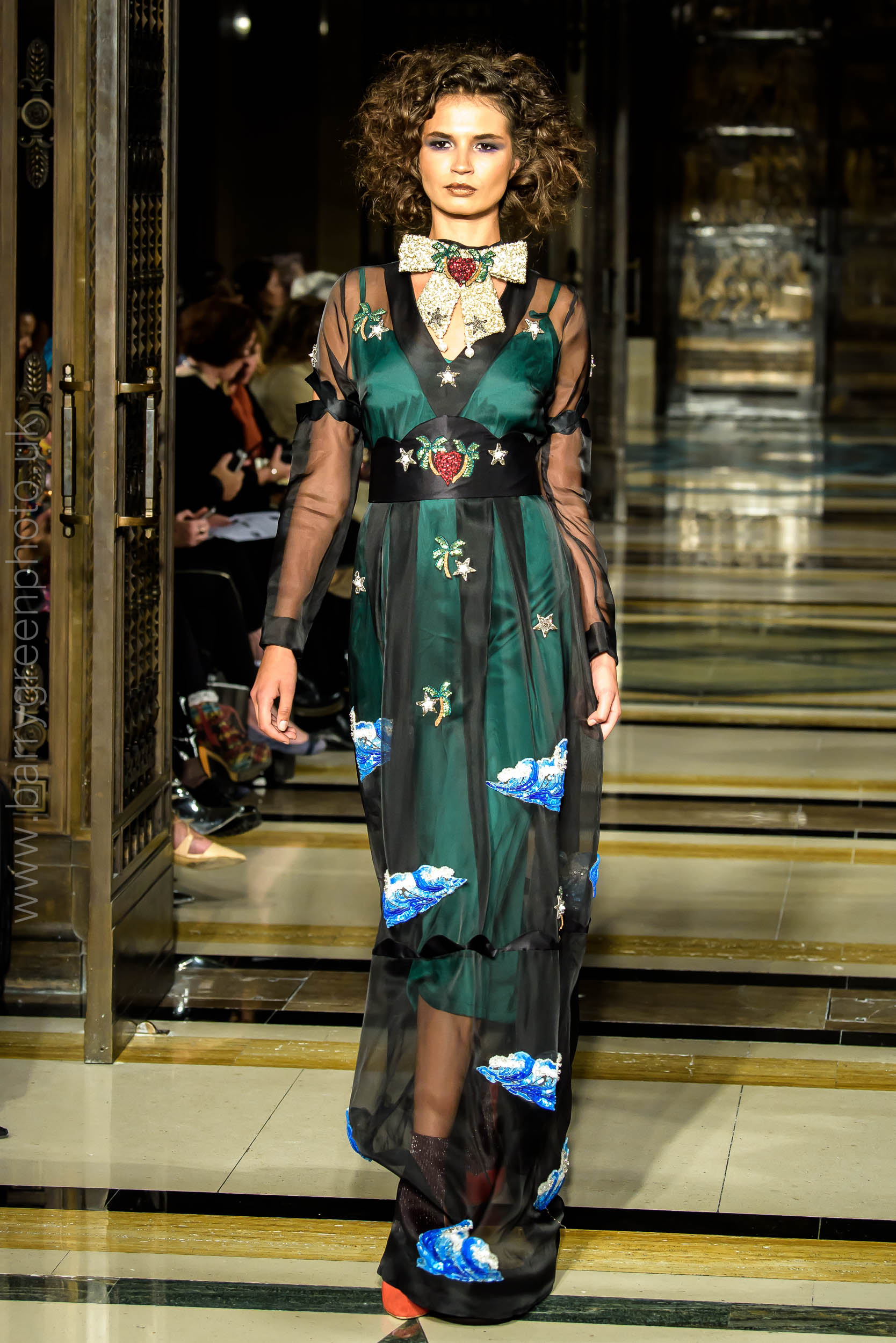London Fashion Week ss18 catwalk collection by designer Amira Haroon from Dubai Design & Fashion Council DDFC